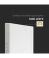 6W LED loftslampe - 12,08 x 12,08cm, Højde: 3,07cm, hvid kant