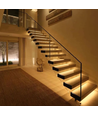11W per trin Trappe LED COB stripsæt - 24V DC, IP20, Op til 16 trin, tænd/sluk