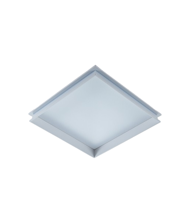 Ovenlysramme til 60x60 LED panel - Flot ovenlysvindue effekt, hvid kant