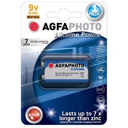 Batterier B1 1 stk AgfaPhoto batteri - Alkaline, 9V