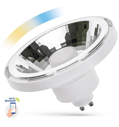 GU10 10W Hvid Smart Home LED spot - AR111, Tuya/Smart Life, virker med Google Home, Alexa og smartphones