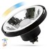 10W Sort Smart Home LED spot - Tuya/Smart Life, virker med Google Home, Alexa og smartphones, GU10 AR111