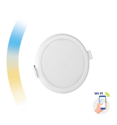 22W Smart Home LED indbygningspanel - Tuya/Smart Life, Google Home og app, Hul: Ø20,5 cm, Mål: Ø21,5 cm