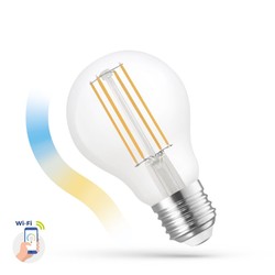 E27 almindelige LED 5W Smart Home LED pære - Tuya/Smart Life, virker med Google Home, Alexa og smartphones, A60, E27