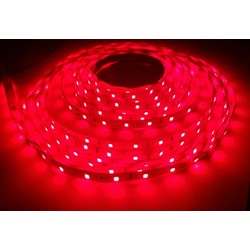 Specifik bølgelængde LED Rød 660nm 4,8W/m LED strip - 5m, IP20, 60 LED pr. meter