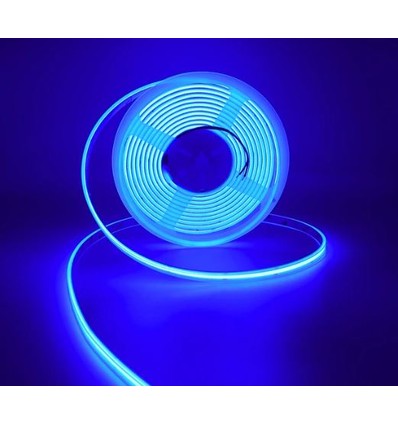 5m 10W/m Blå COB-LED strip - 24V DC, IP67, 320 LED pr. meter, COB LED