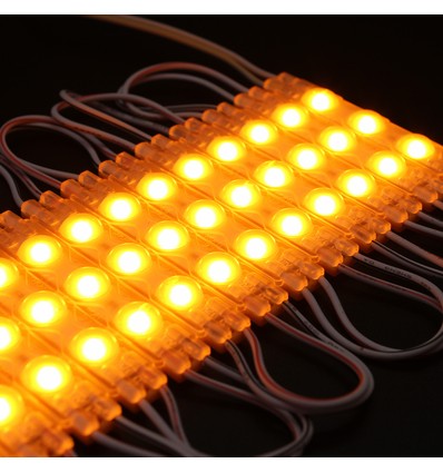 1,1W LED modul - 12V DC, IP66, Vandtæt gul, Perfekt til skilte og specialløsninger