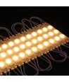 1,1W pr. stk Vandtæt varm hvid LED modul - 12V DC, IP66, Perfekt til skilte og specialløsninger