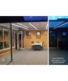 5m 10W/m vandtæt LED strip (Type X-2) - 230V, IP67, 1300lm/m, Kan klippes for hver 10cm, op til 100m