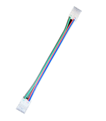 Samler med ledning til LED strip - 10mm, RGB COB, IP20, 5V-24V