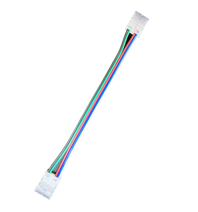 Samler med ledning til LED strip - 10mm, RGB COB, IP20, 5V-24V
