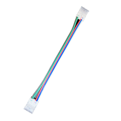 RGB+W LED strip tilbehør Samler med ledning til LED strip - 10mm, RGB+W COB, IP20, 5V-24V