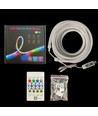 5m RGBIC Neon Flex komplet sæt 7x14 neonflex - USB, Bluetooth app, fjernbetjening