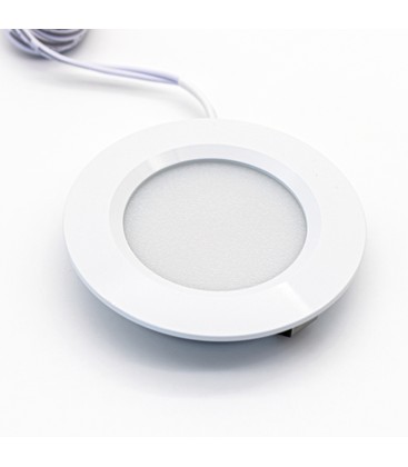 LEDlife Reco68 møbelspot indbygning RA92 - Hul: Ø5,6 cm, Mål: Ø6,8 cm, Mat hvid, 2,5W, 12V DC