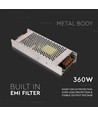 360W / 24V DC strømforsyning - 15A, IP20 indendørs