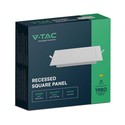 V-Tac 18W LED indbygningspanel - Hul: 20,5cm x20,5cm, Mål: 22cm x 22cm, 230V