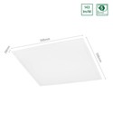 ALGINE Panel 30W - Bagbelyst, Neutral Hvid, 230V, 120°, IP20, 600x600x28, Hvid