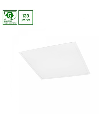 Algine Panel 40W - bagbelyst, med Philips driver, kold hvid, 230V, 120°, IP20, 595x595x26, hvid, REC