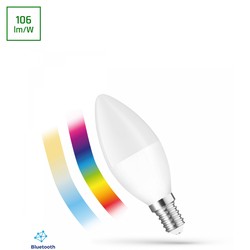 Elmateriel C38 kertepære LED 4,9W E14 - 230V, RGBW+CCT+DIM, Btm, Spectrum, Smart Easy, Smart