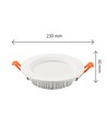 28W Dure 3 Max indbygningspanel - 121lm/W, IP44, Ø23cm, 3000K, 5 års garanti
