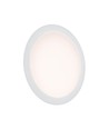 12W Ø17cm 2-i-1 indbygningspanel / påbygningspanel - 125lm/W, 3000K, rund, hvid kant