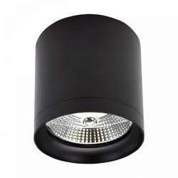 Spectrum LED CHLOE AR111 GU10 - Anti-blænding, 230V, IP20, 118x110mm, sort, rundt, uden lyskilde