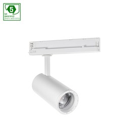 Spectrum LED Spot Zoom - spot skinne 3-faset, 32W, justerbar vinkel 20-60 grader, hus Ø7 x 15 cm, hvid