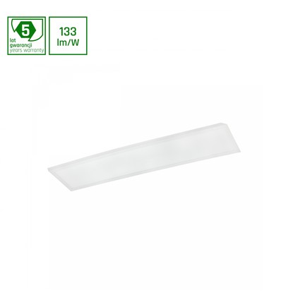 30x120cm LED panel, 40W - 133lm/W, 5300lm, 4000K, hvid kant, 5 års garanti