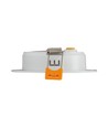 5W Ø9,5cm Indbygningsspot - IP54 stænktæt, Hul: Ø7,2 cm, Mål: Ø9,5 cm, 3,1 cm høj, rund, hvid kant