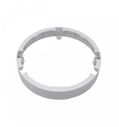Hvid påbygningsramme til LED panel - Ø22cm, højde 3,6cm, aluminium/plastik