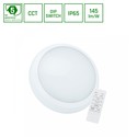 Nymphea City Pro 18/24W 230V - CCT 120°, IP65, IK08, Ø320x80mm, Hvid, Rundt, Pendel, Fjernbetjening