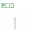 12W Dæmpbar SHIFT smart Hangit nedhængt skinne lys - 25°, Hvid, Ø40x297 (90cm kabel), CCT/Dim, Zigbee