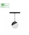 5W Dæmpbar SHIFT Smart-Globe P nedhængt kugle skinne lys ø100 - 165°, CCT, Sort, 81.5cm kabel, Zigbee