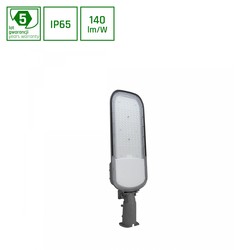 Spectrum LED STREETOS 2 150W - Neutral Hvid, 230V, 145/75°, IP65, IK09, 675x218x75mm, Grå, Skumringssensor