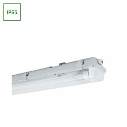 LED lysstofrør armatur / lampe Limea LED rør G13 - uden lyskilde, vandtæt, 2x150, 250V, IP65, 1600x100x85 mm, grå, H