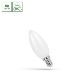 Spectrum LED C35 LED Kertepære E14 5,5W - 230V, Kultråd, Neutral Hvid, Mat, Spectrum