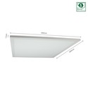 Algine Duo 2 i 1 Panel 30W - Neutral hvid, 230V, 120°, IP20, IK06, 600x600x17mm, hvid, driver integreret