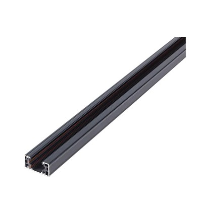 LEDlife 1 meter skinne til skinnespots - Sort, 1-faset, 1F3W, komplet med tilslutning og endeprop