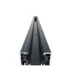 LEDlife 1 meter skinne til skinnespots - Sort, 1-faset, 1F3W, komplet med tilslutning og endeprop
