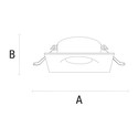 Fiale V GU10 - Firkantet Sort (uden lyskilde)