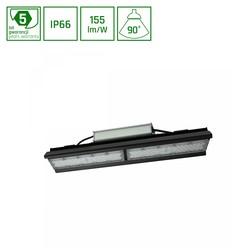 Elmateriel HALLS LINE 100W - Neutral Hvid, 230V, 90°, IP66, IK10, 500x126x95mm, Sort, 0-10V