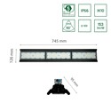 Halls Line 150W - Neutral hvid 230V, 75x140° IP66 IK10, 745x126x95mm, sort, 0-10V.