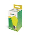 E27 4,9W Gul LED pære - A50, Matteret