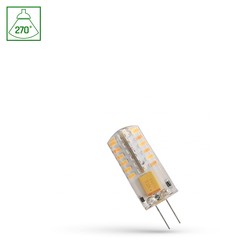 Elmateriel LED 2W G4 - 12V, Kolonne, Silikone, Varm hvid, Spectrum