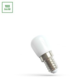 E14 LED 1,5W Mini pære - T26, Kold Hvid, 230V, E14, Spectrum