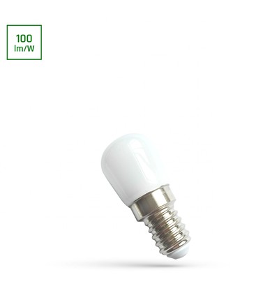 1,5W Mini pære - T26, Kold Hvid, 230V, E14, Spectrum