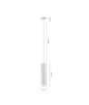 Madara GU10 pendel med ring - Hvid, 1m ledning, Ø55x200mm, IP20, uden lyskilde