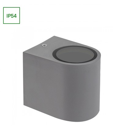 GU10 loftlampe til påbygning, IP54 - Sort/grå, udendørs/indendørs, max 6W LED, uden lyskilde