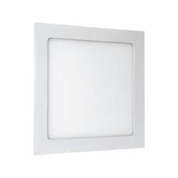 Elmateriel Algine Eco LED 12W 230V - firkantet, IP20, kold hvid, loftpanel, hvid ramme