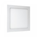 Algine Eco LED 12W 230V - firkantet, IP20, kold hvid, loftpanel, hvid ramme